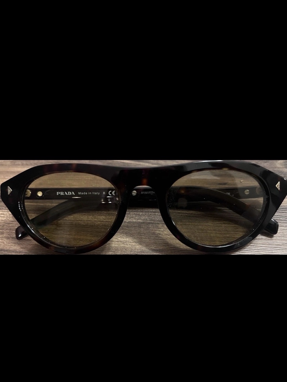 Prada Tortoiseshell B15S Frame Sunglasses with Brown Lenses